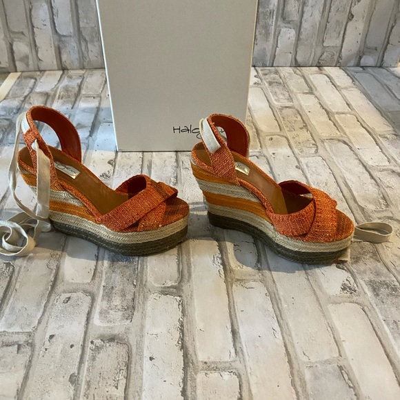 Halogen tangerine espadrilles. - Picture 2 of 5